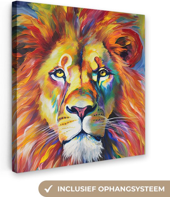 MuchoWow© Canvas Schilderij 70x50 cm Kamer Decoratie Woonkamer Slaapkamer Room Decor Wanddecoratie Wall Art Painting Noorderlicht - IJsland - Sneeuw - Dorp - Groen - Bergen