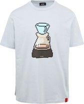 ANTWRP - T-Shirt Print Lichtblauw - Heren - Maat L - Regular-fit