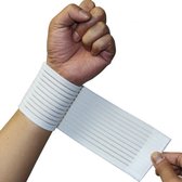 Bandage de poignet avec Fermetures velcro I Support de poignet I Protège-poignet I Bandage I Wit I 1 Set I Taille unique