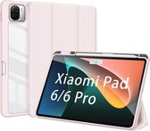Dux Ducis - Tablet hoes geschikt voor Xiaomi Pad 6 / Pad 6 Pro - Toby Series - Tri-Fold Book Case - Roze