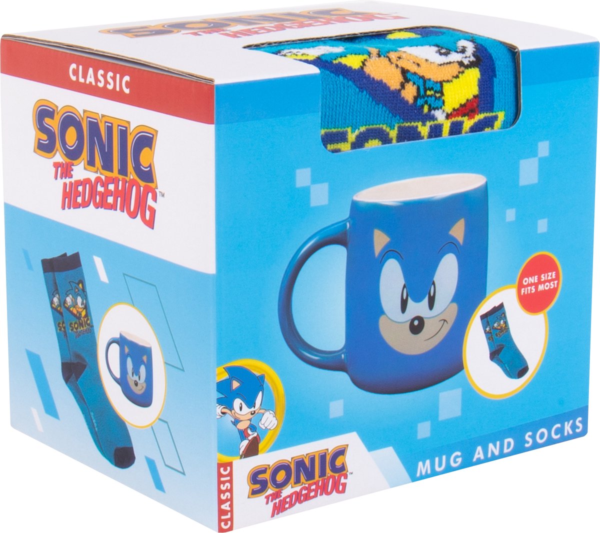 Sonic the Hedgehog - beker & sokken - cadeaupakket