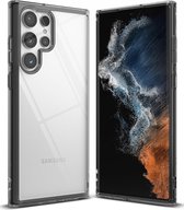 Geschikt voor Ringke Samsung Galaxy S22 Ultra Fusion Hoesje Smoke Black