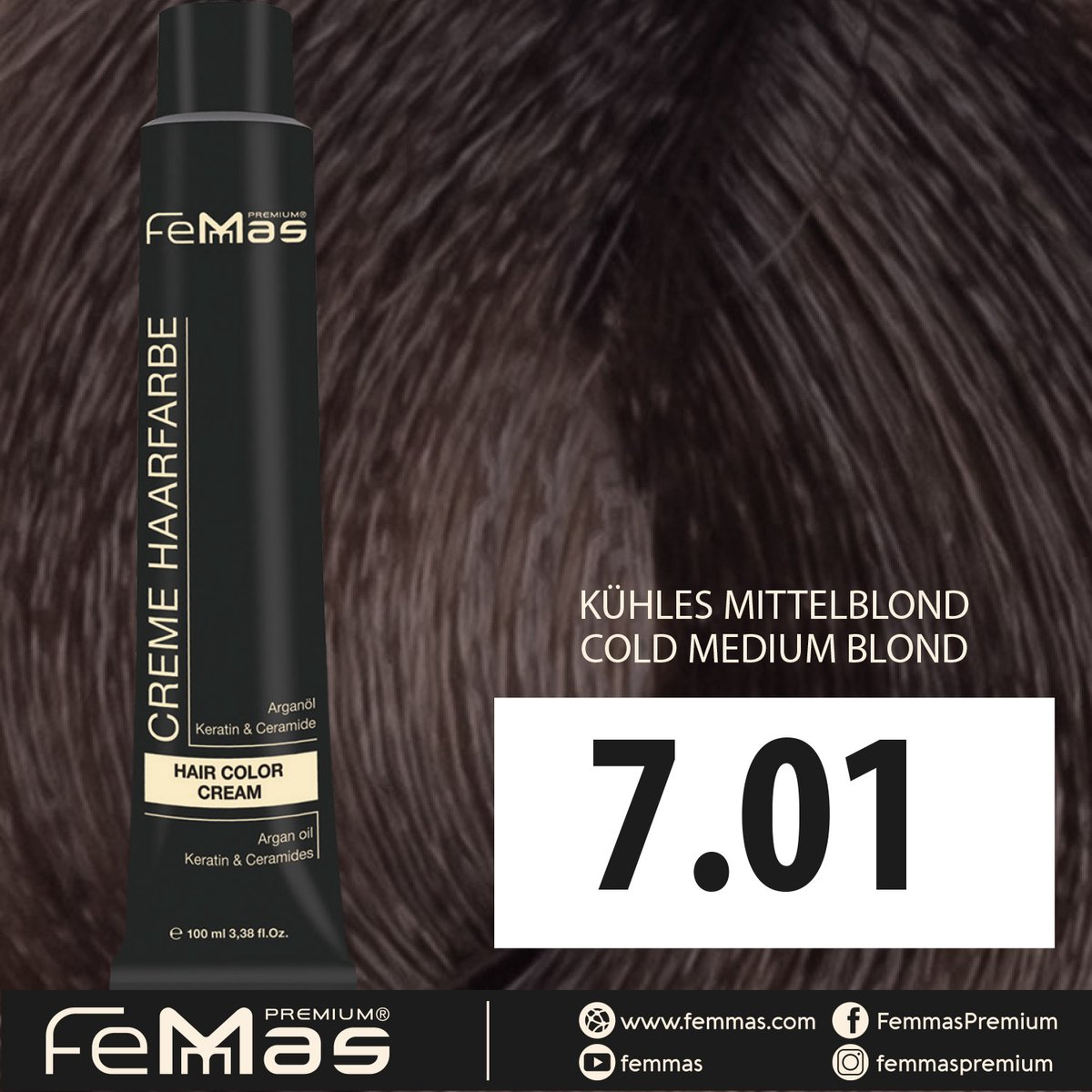 Femmas (7.01) -Haarverf - Koel Middenblond - 100ml