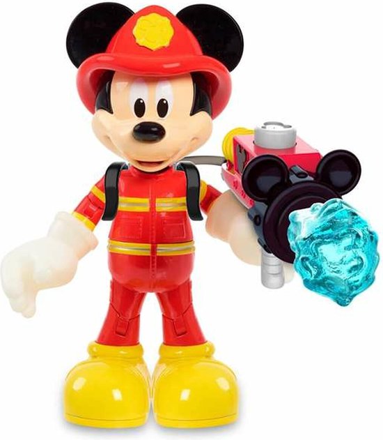 DISNEY - Figurine Pompier Mickey 15 cm, articulée, Jouet pour enfants