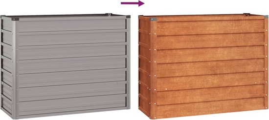 vidaXL Jardinière vidaXL Acier Corten Grijs 100 x 40 x 77 cm - Pot de fleur
