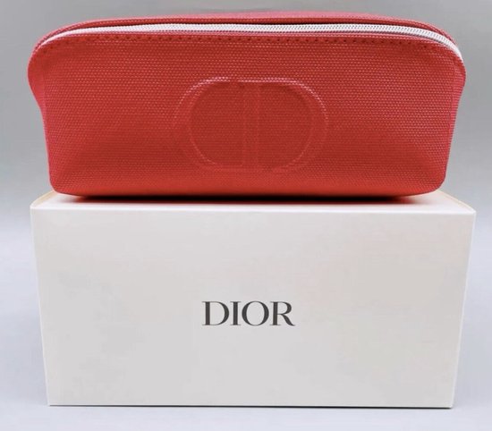 DIOR COSMETIC/MAKEUP BEAUTY LOGO BAG/CASE POUCH CLUTCH CORAL PINK | bol.com