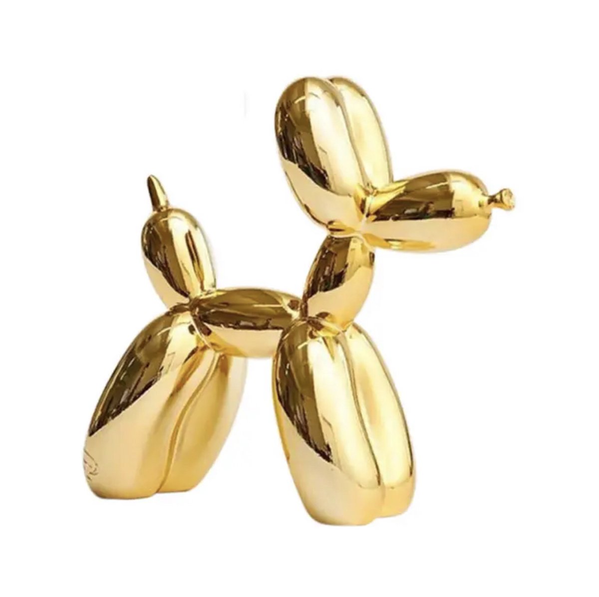 Wondersathome Ballonhond - Standbeeld Ballon Hond - Ballonhondje - Ballonhondjes Beeld - 10 cm - Goud