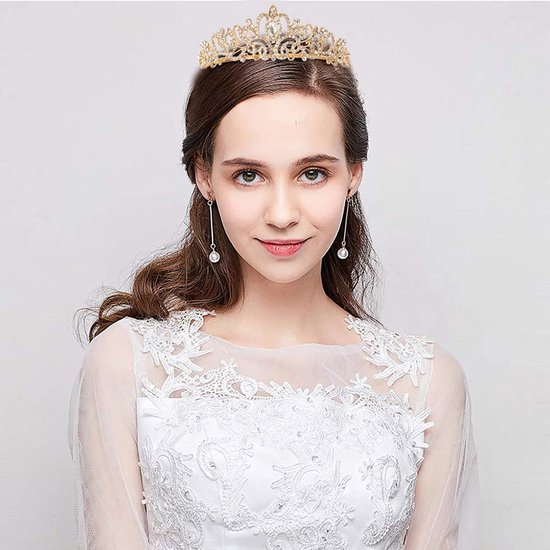 Kapokr Diadeem met zilveren kristallen diamanten, diadeem, bruiloft