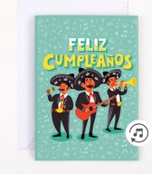 Carte Feliz Cumpleaños - Carte d'anniversaire amusante - Musique et paillettes non-stop !
