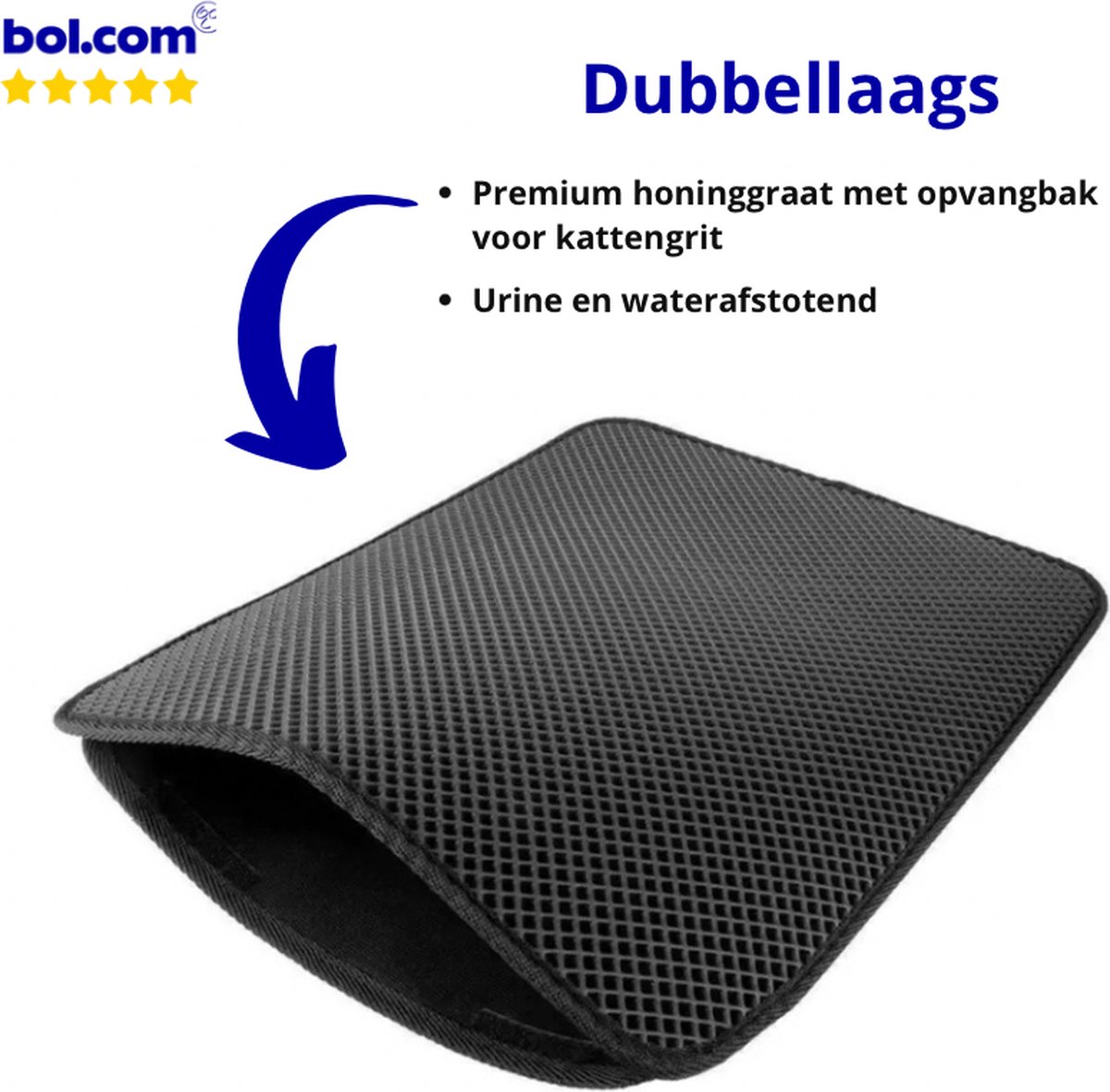 DM Pot-vormige kattenbakmat, 40x30 cm (DeepSkyBlue