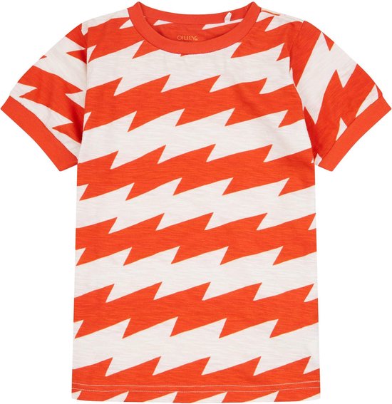 Tomaz T-shirt 21 slub jersey zigzag red white Red: 80/12m