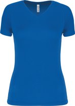 Damesportshirt 'Proact' met V-hals Aqua Blue - M