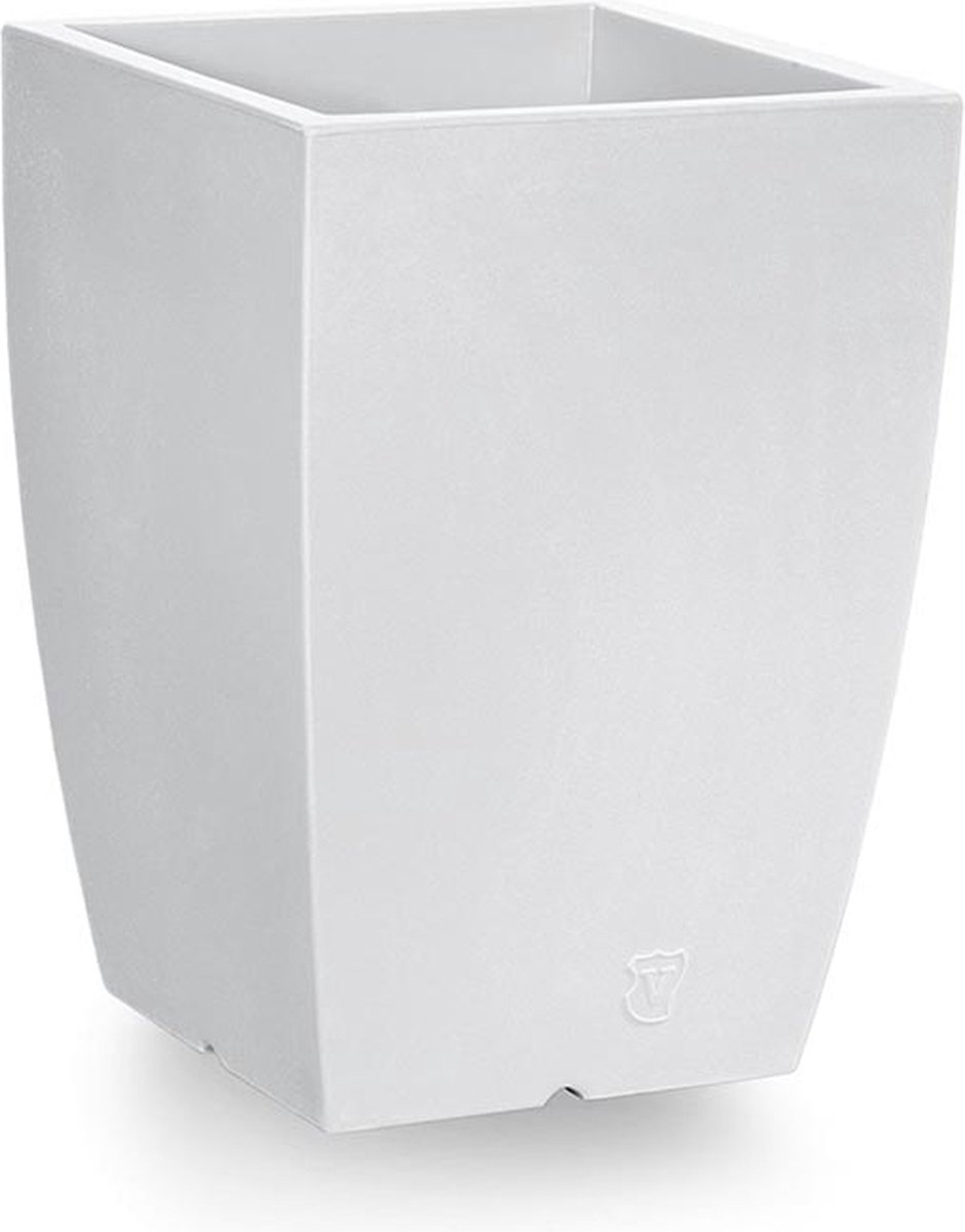 VECA - Bloempot Genesis, vierkant, H50 cm, wit