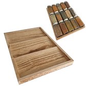 Schutzit - Tiroir à épices - Bois - Organisateur de tiroir - Porte-épices Tiroir de cuisine - 3 couches