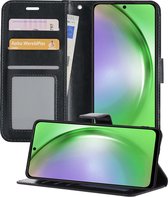 Hoesje Geschikt voor Samsung A54 Hoesje Book Case Hoes Wallet Cover - Hoes Geschikt voor Samsung Galaxy A54 Hoesje Bookcase Hoes - Zwart