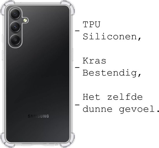 Coque Samsung Galaxy A54 Antichoc Housse avec 2x Protecteur d'écran - Coque Samsung A54 Antichoc - Transparente