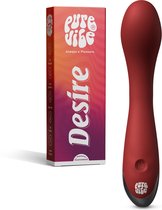 PureVibe® Desire G-spot Vibrator en Stimulator - Vibrators voor Vrouwen - Seksspeeltjes - Stil & Discreet - Erotiek - Sex Toys voor vrouwen en koppels - Vibromasseur Femme & Hommes - Bordeaux Rood