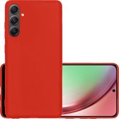 Hoes Geschikt voor Samsung A54 Hoesje Cover Siliconen Back Case Hoes - Rood