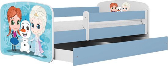 Kocot Kids - Bed babydreams blauw Frozen met lade met matras 160/80 - Kinderbed