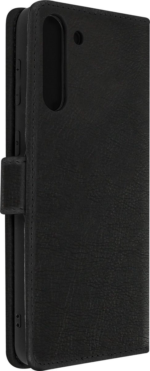 Avizar Foliohoes Geschikt voor Galaxy S21 Plus Portemonnee en Videohouder, Zwart