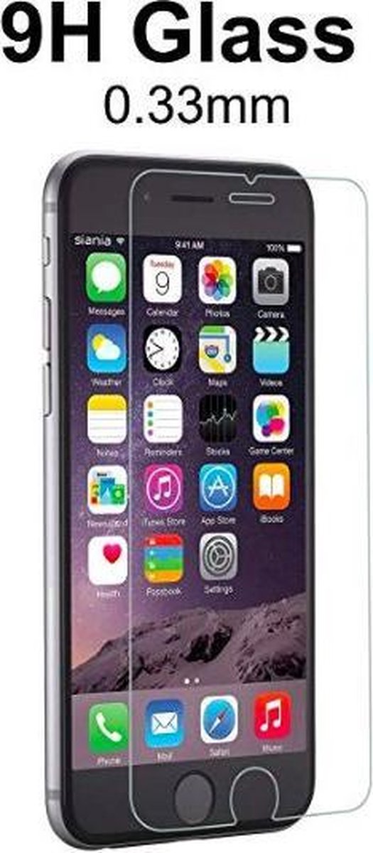 Tempered Glass Screenprotector geschikt voor Apple iPhone 6- s - Tempered Glass Bescherming - Krasbestendige Display Beschermer - Duurzame Schermaccessoire