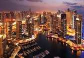 Fotobehang City Dubai Marina Skyline | XL - 208cm x 146cm | 130g/m2 Vlies