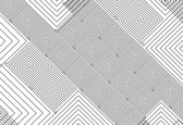 Fotobehang Abstract Pattern Black White | DEUR - 211cm x 90cm | 130g/m2 Vlies