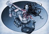 Fotobehang Alchemy Hot Roller Woman | XXXL - 416cm x 254cm | 130g/m2 Vlies
