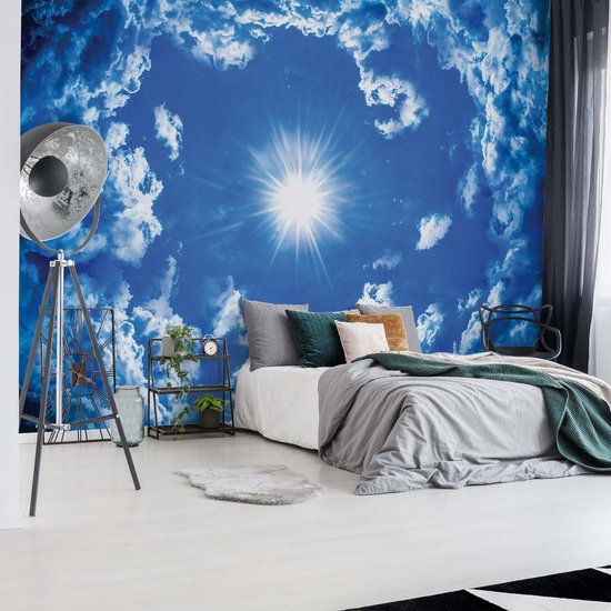 Papier peint photo Sky Clouds Sun Nature | XXL - 312 cm x 219 cm | Polaire 130g / m2