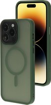 Mobiparts hoesje geschikt voor Apple iPhone 14 Pro Max - Hardcover - MagSafe - Groen