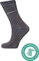 SQQUADD® Bamboe Sokken Dames en Heren - Unisex - Maat 35-38 - Naadloos en Duurzaam - Tegen Zweetvoeten - Bamboo - Grijs