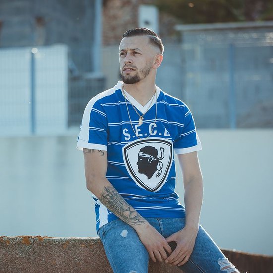 COPA - SC Bastia 1981 - 82 Maillot de Football Rétro - Hommes - Bleu - L