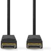 Nedis DisplayPort-Kabel - DisplayPort Male - DisplayPort Male - 8K@60Hz - Vernikkeld - 3.00 m - Rond - PVC - Zwart - Label
