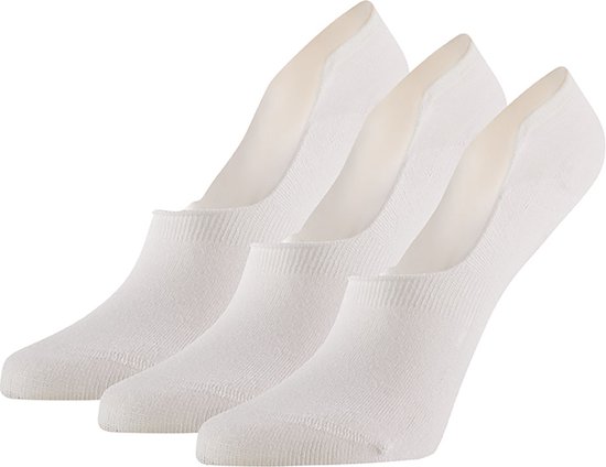 Apollo - Bamboe Footies - Wit - Maat 39/42 - Naadloze sokken - Footies heren - Footies dames - sneakersokken