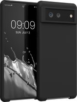 kwmobile telefoonhoesje geschikt voor Google Pixel 6 - Hoesje met siliconen coating - Smartphone case in mat zwart
