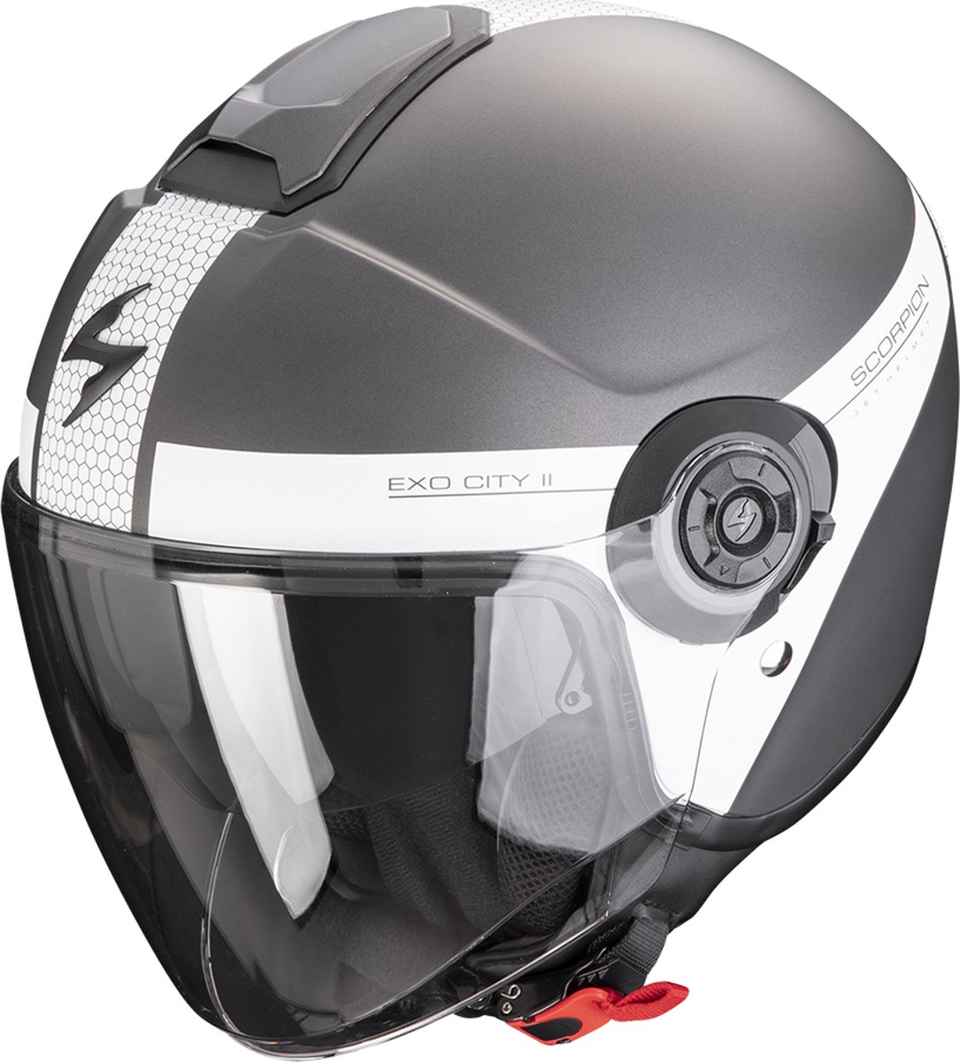 Scorpion EXO-CITY II SHORT - Mat Zilver/Wit
