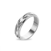 Twice As Nice Ring in zilver, motief, 4 mm 50