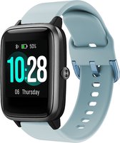 Siliconen Smartwatch bandje - Geschikt voor ID205L siliconen bandje - lichtblauw - Strap-it Horlogeband / Polsband / Armband