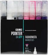Grog Pointer Fashionista - 8 verfstiften - Waterbasis - Stiftpunt van 4 mm