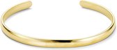 Twice As Nice Armband in goudkleurig edelstaal, open bangle 5 mm 19 cm