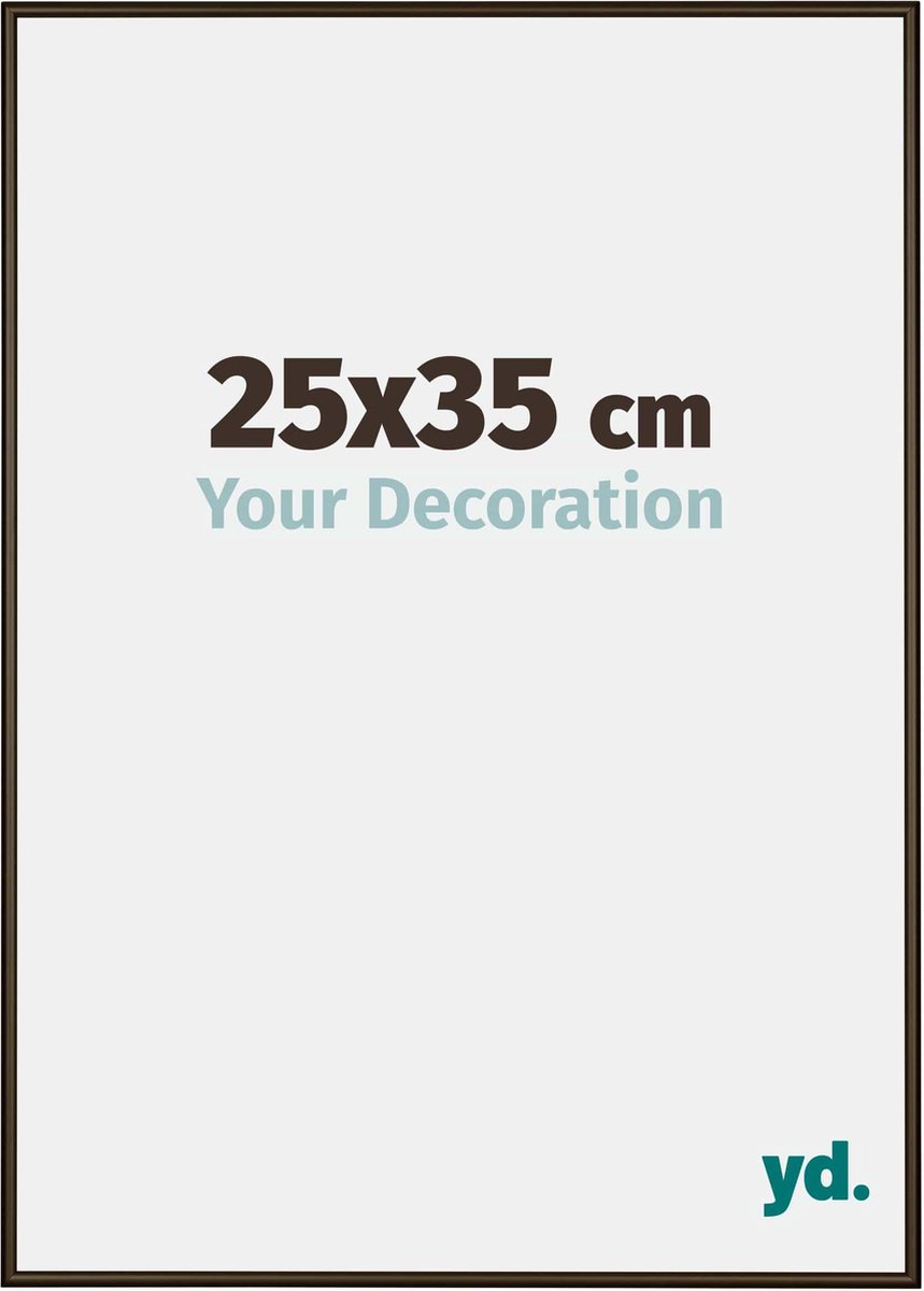yd. Your Decoration - Fotolijst 25x35 cm - Aluminium - Walnoot Structuur - New York