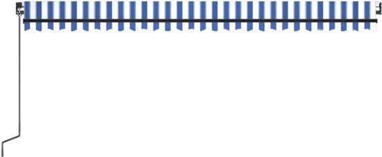 vidaXL Auvent avec LED 500x300 cm - Blauw et Wit