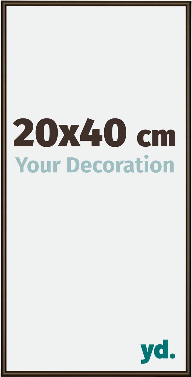 yd. Your Decoration - Fotolijst 20x40 cm - Aluminium - Walnoot Structuur - New York
