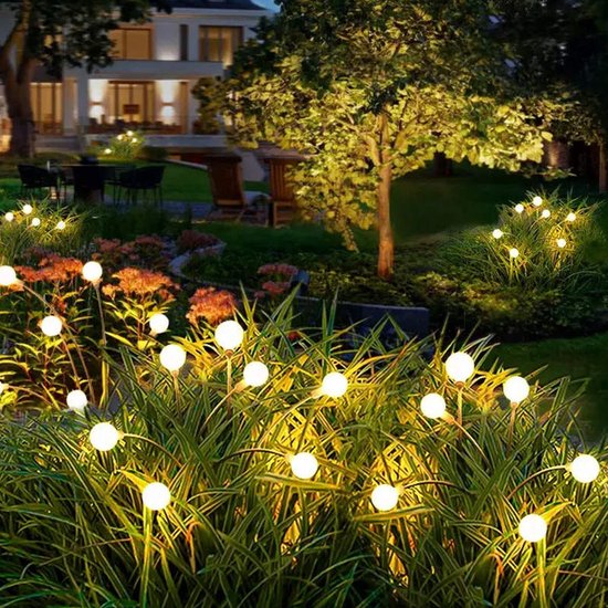 Solar Tuinverlichting - Sfeerverlichting - 6 pots x 2 - vuurvliegjes - Zonne Energie - Waterdicht - Prikspots -