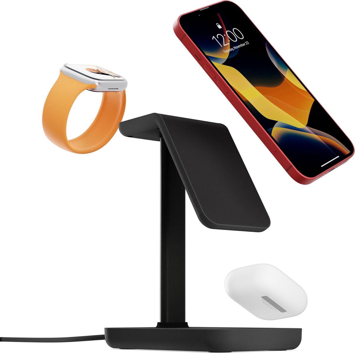 Twelve South HiRise Three - draadloos opladen - met MagSafe - zwart