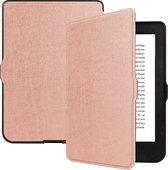 Hoes Geschikt voor Kobo Nia Hoesje Bookcase Cover Hoes - Hoesje Geschikt voor Kobo Nia Hoes Cover Case - Rosé Goud