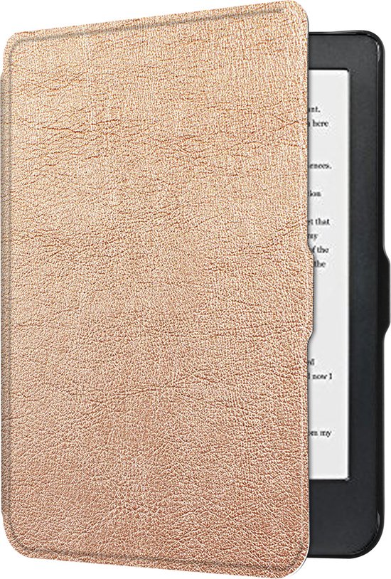 Hoesje Geschikt voor Kobo Clara HD Hoes Book Case - eReader Hoes Geschikt voor Kobo Clara HD Hoesje Book Cover - Rosé Goud van Merkloos — afbeelding 3