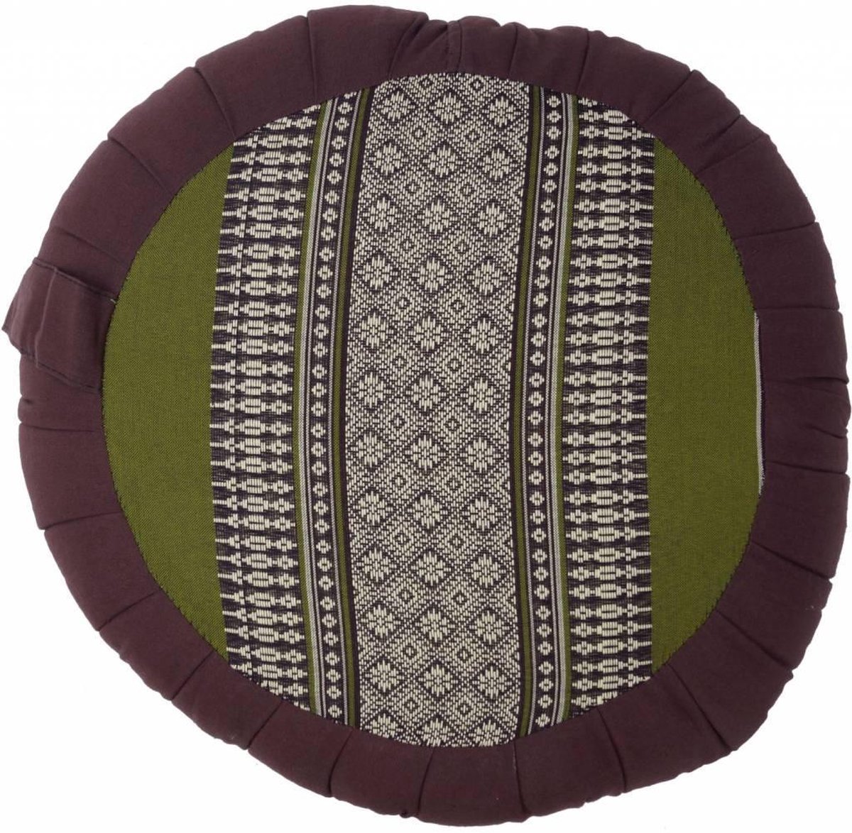 Fine Asianliving Thais Kussen Meditatie Zitkussen Rond Zafu Groen Kapok D40xH17cm Meditatie Mat Matras