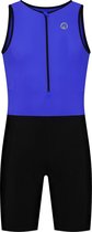 Rogelli Florida Trisiut Met Korte Mouwen Voor Triatlon - Kids - Blauw, Zwart - Maat 152/164