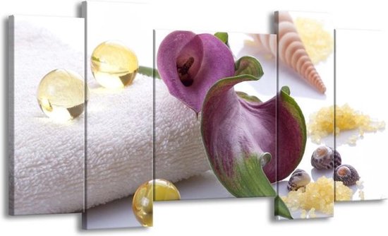 Peinture sur toile Spa | Violet, blanc | 120x65 5 Liège